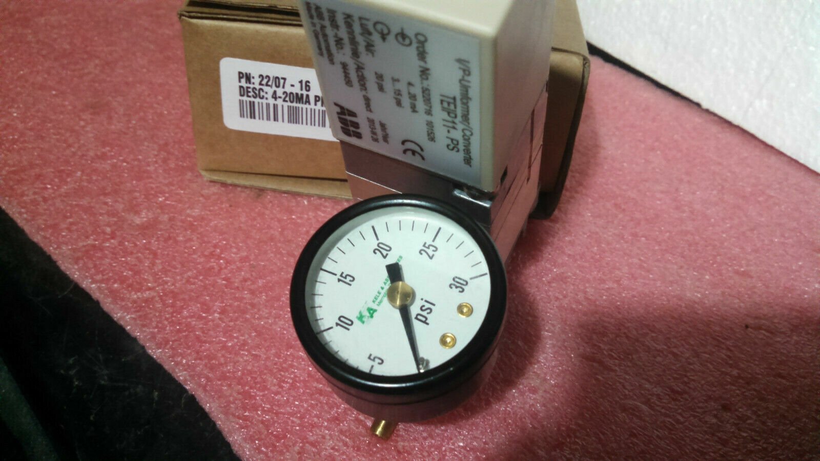 ABB TEIP11-PS I/P Converter Transducer 4-20mA 3-15 psi HVAC PLC Controller - Görsel 3