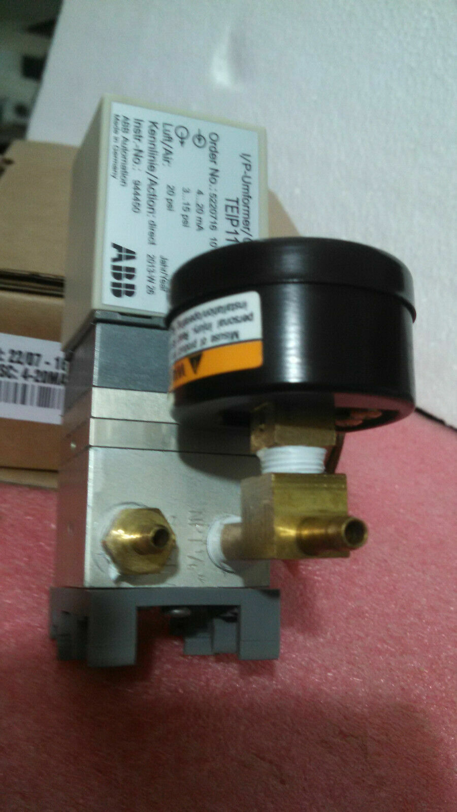 ABB TEIP11-PS I/P Converter Transducer 4-20mA 3-15 psi HVAC PLC Controller - Görsel 7