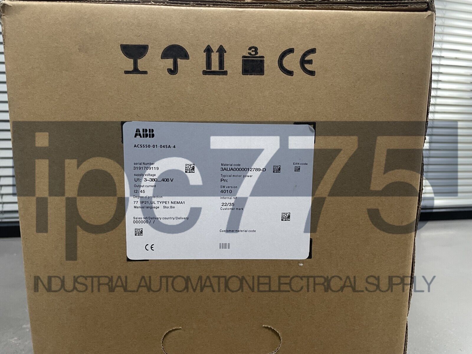 ACS550-01-045A-4 18.5KW New IN STOCK ABB Inverter ship free by UPS - Görsel 1