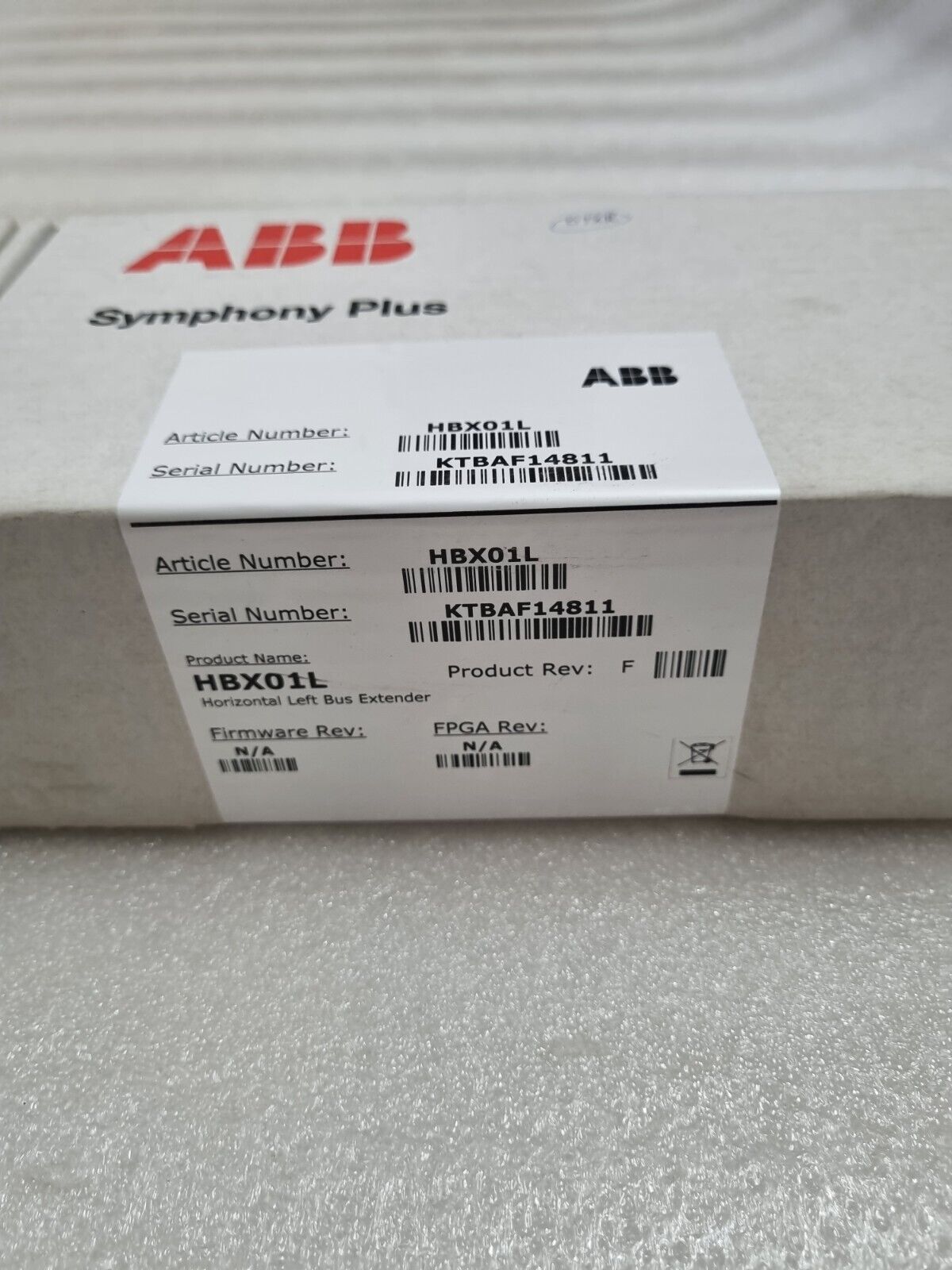 ABB HBX01L HORIZONTAL LEFT BUS EXTENDER REV: F SET OF 2 FREE FAST SHIP - Görsel 2