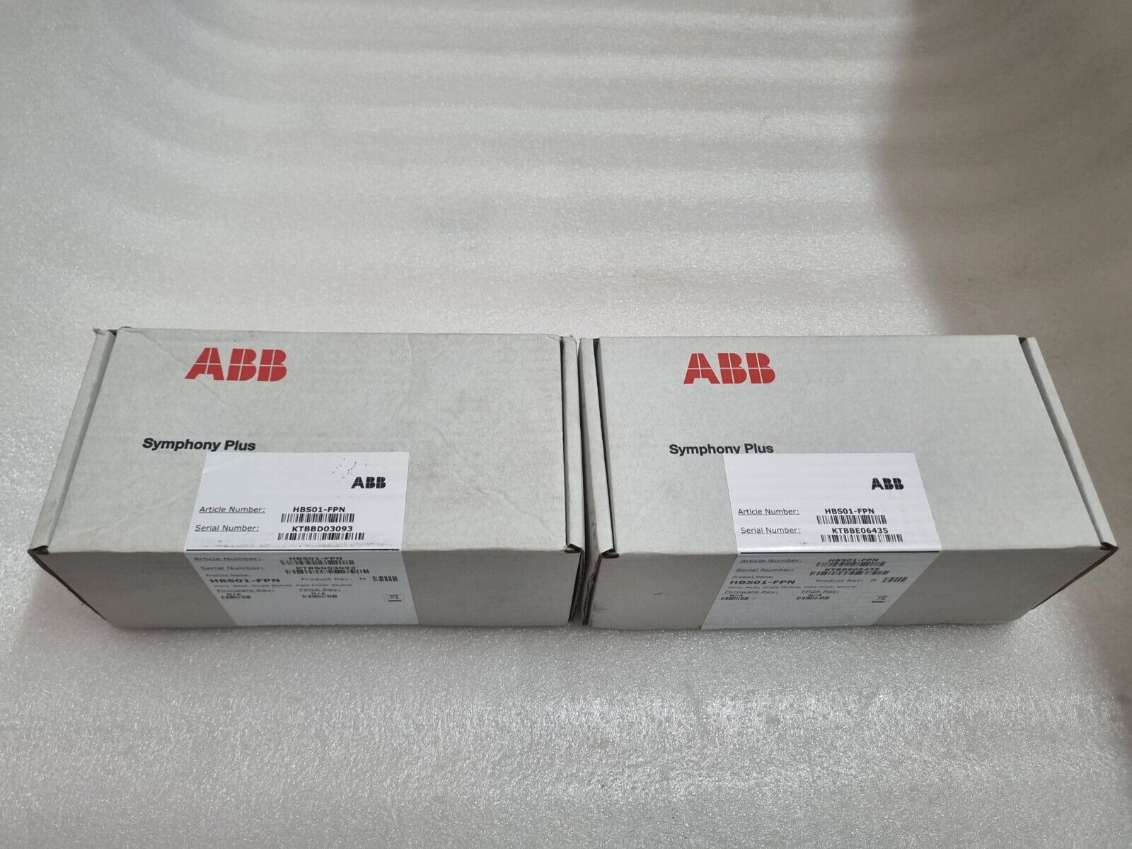 ABB HBS01-FPN Horiz, Base, Simple Module, Champ Puissance Neutre Rev: M Set 2