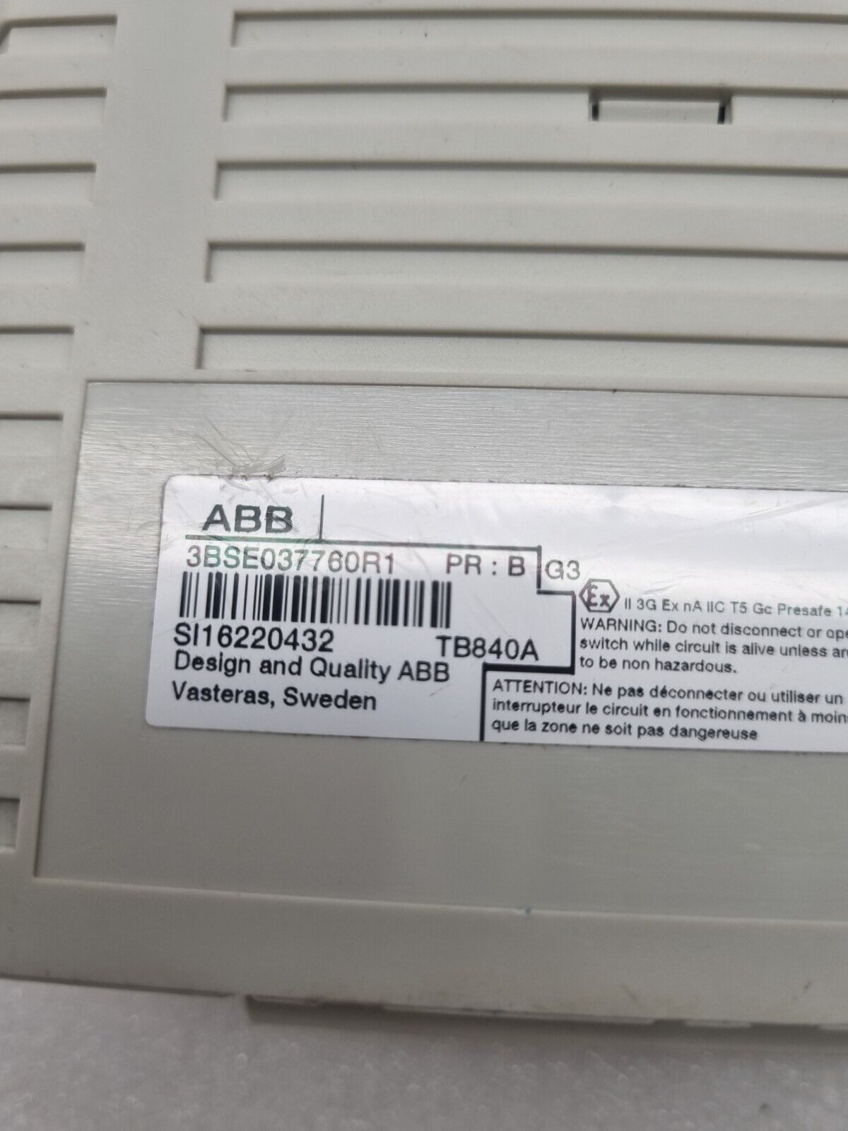 ABB TB840A 3BSE037760R1 PR:B Modulo PLC TB 840 A Modulo S800 Cluster Modem - Görsel 7