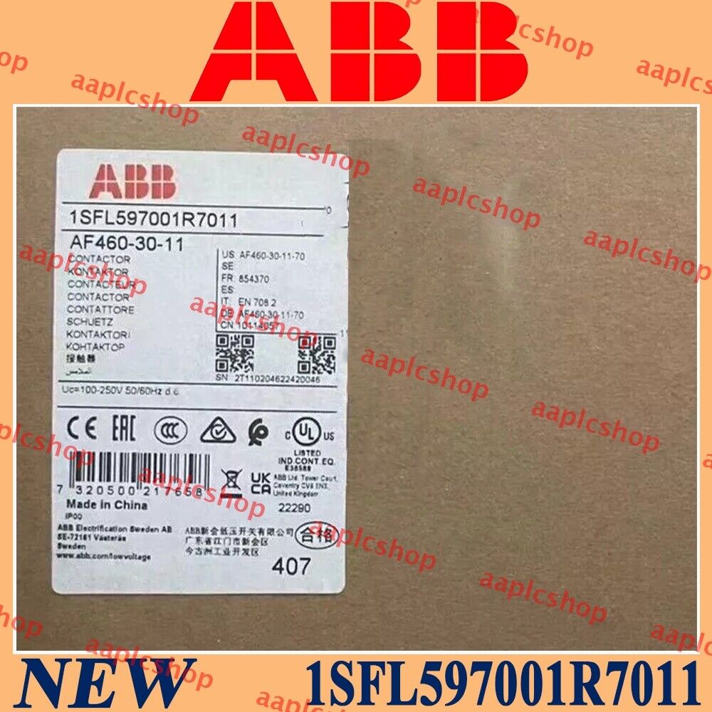 ABB 10114057 AF460-30-11 1SFL597001R7011 CONTACTOR 100-250V 50/60HZ NEW - Görsel 1