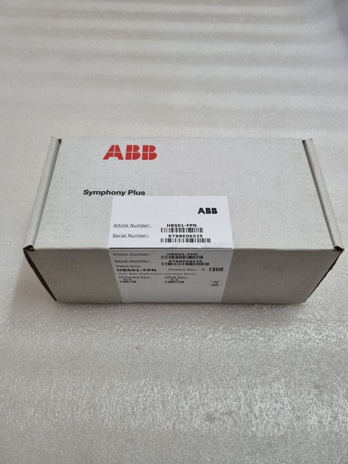 ABB HBS01-FPN Horiz ,Base Singolo Modulo Campo Potenza Neutro Rev: M Veloce Nave - Görsel 1