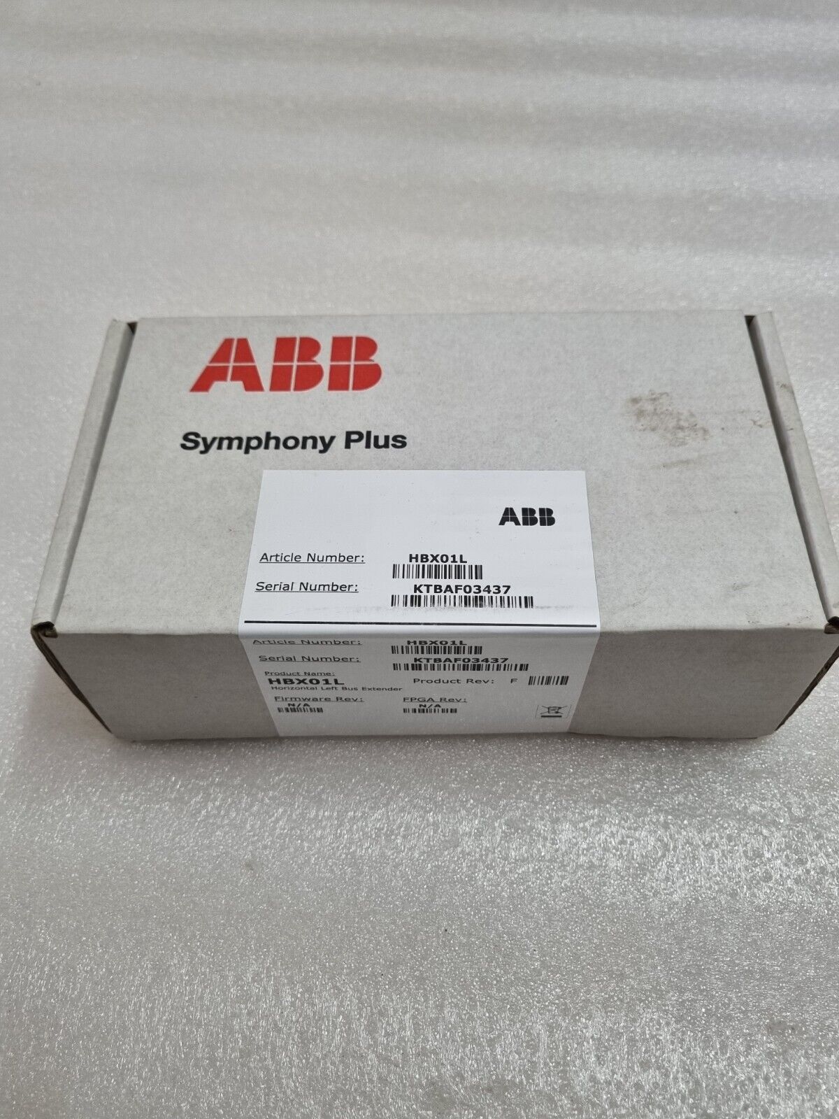 ABB HBX01L HORIZONTAL LEFT BUS EXTENDER REV: F FREE FAST SHIP - Görsel 1