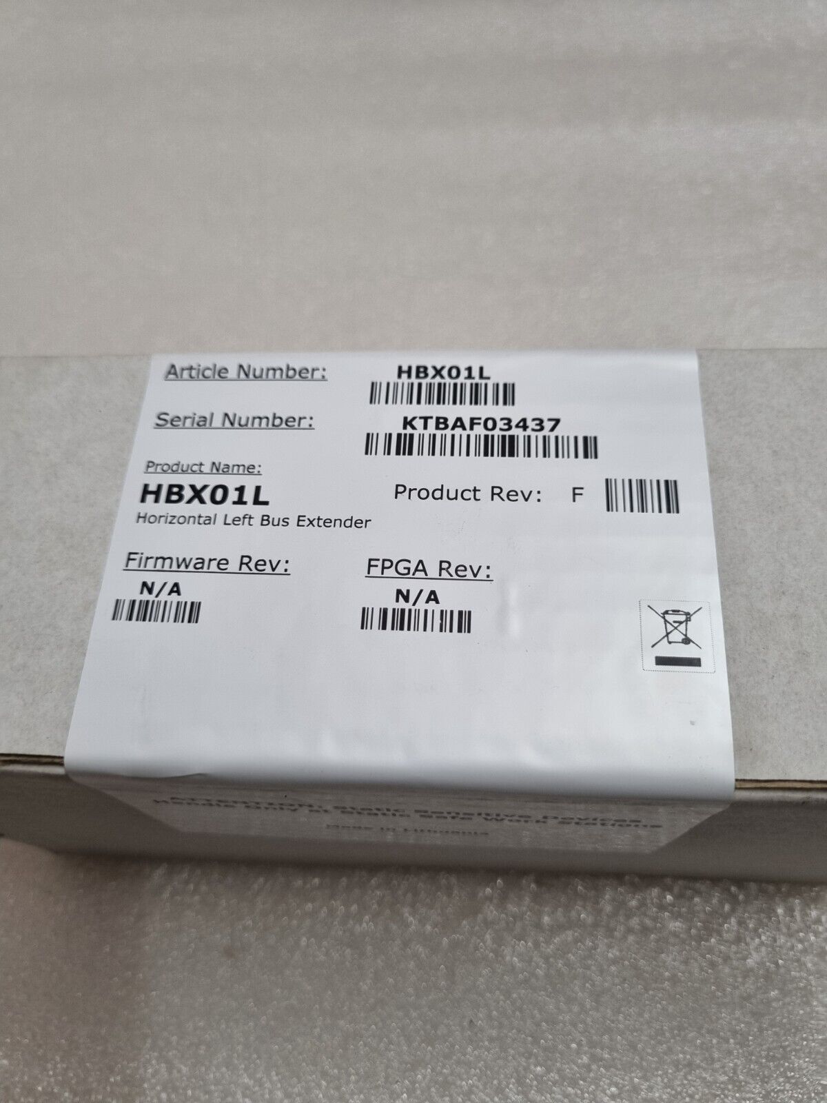 ABB HBX01L HORIZONTAL LEFT BUS EXTENDER REV: F FREE FAST SHIP - Görsel 3