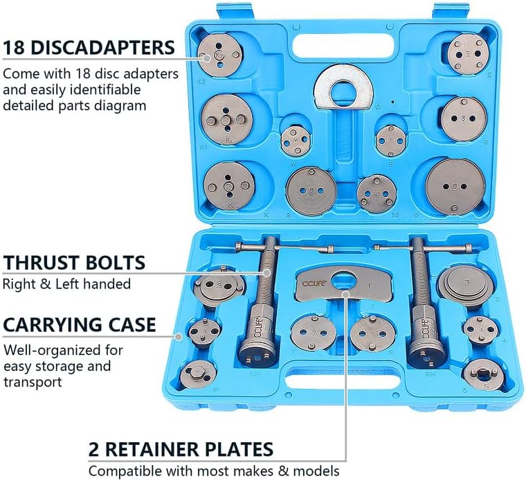 22 parça fren piston itme seti fren pistonu itme araç alet takımı Nue VAG 3 pin adaptör - Görsel 3