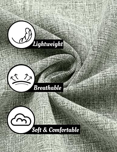 COOFANDY Men's Linen Shirts Short Sleeve Casual Shirts Button Down Shirt for Men Beach Summer Wedding Shirt - Görsel 5