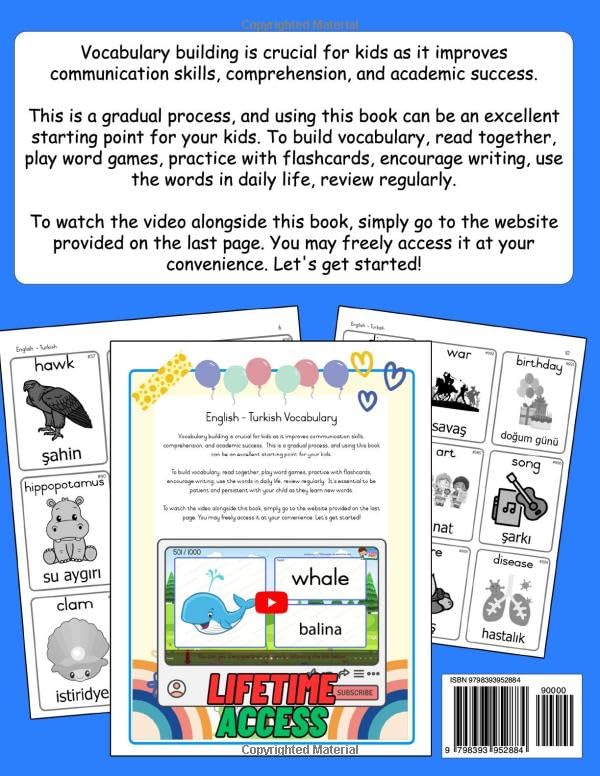 1000 English Turkish Bilingual Picture Vocabulary Book My first hundred basic words - Görsel 2