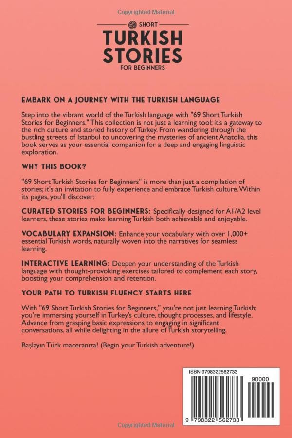 69 Short Turkish Stories for Beginners Dive Into Turkish Culture, Expand Your Vocabulary, and Master Basics the Fun Way! (Turkish Through Stories: A Cultural Journey) - Görsel 2
