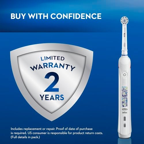 Oral-B Kids Electric Toothbrush with Coaching Pressure Sensor and Timer, Rechargeable Toothbrush with (2) Brush Heads, Galaxy - Görsel 5