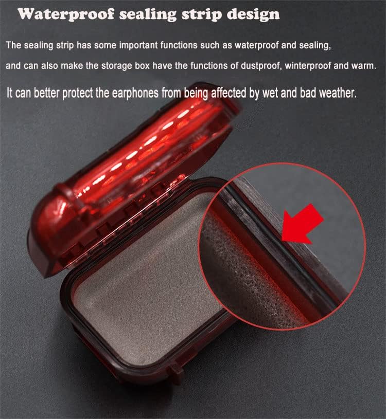 Earphone Case, ABS Resin Hard Storage Box Multifunction Protective Case for Earphone, Earbud, in-Ear Monitor Eartip(ABS Orange) … - Görsel 6