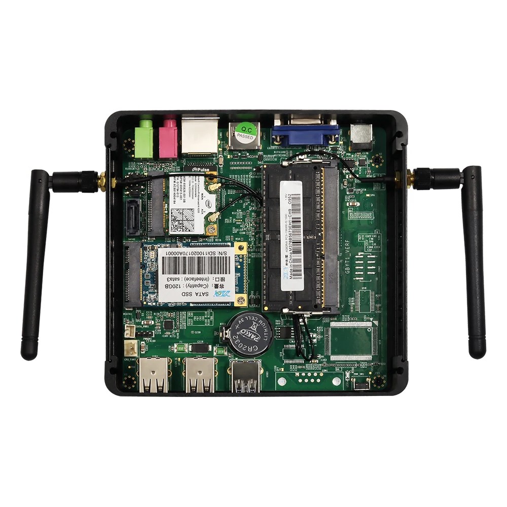 Fansız Intel Core i7 i7 Mini PC Windows10 Linux 6 Linux HDMI VGA ekran Gigabit Ethernet bilgisayar - Görsel 6