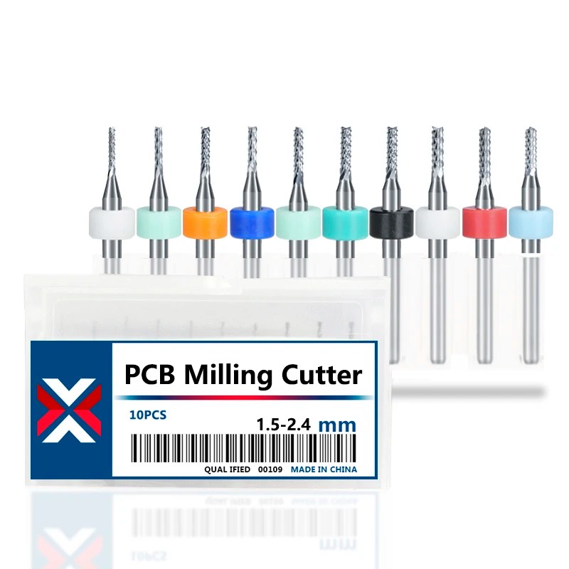 XCAN PCB freze kesicisi seti 0.5-3.0mm karbür parmak freze 10 adet freze ucu PCB makinesi freze araçları - AliExpress - Görsel 8