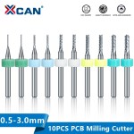 XCAN PCB freze kesicisi seti 0.5-3.0mm karbür parmak freze 10 adet freze ucu PCB makinesi freze araçları - AliExpress