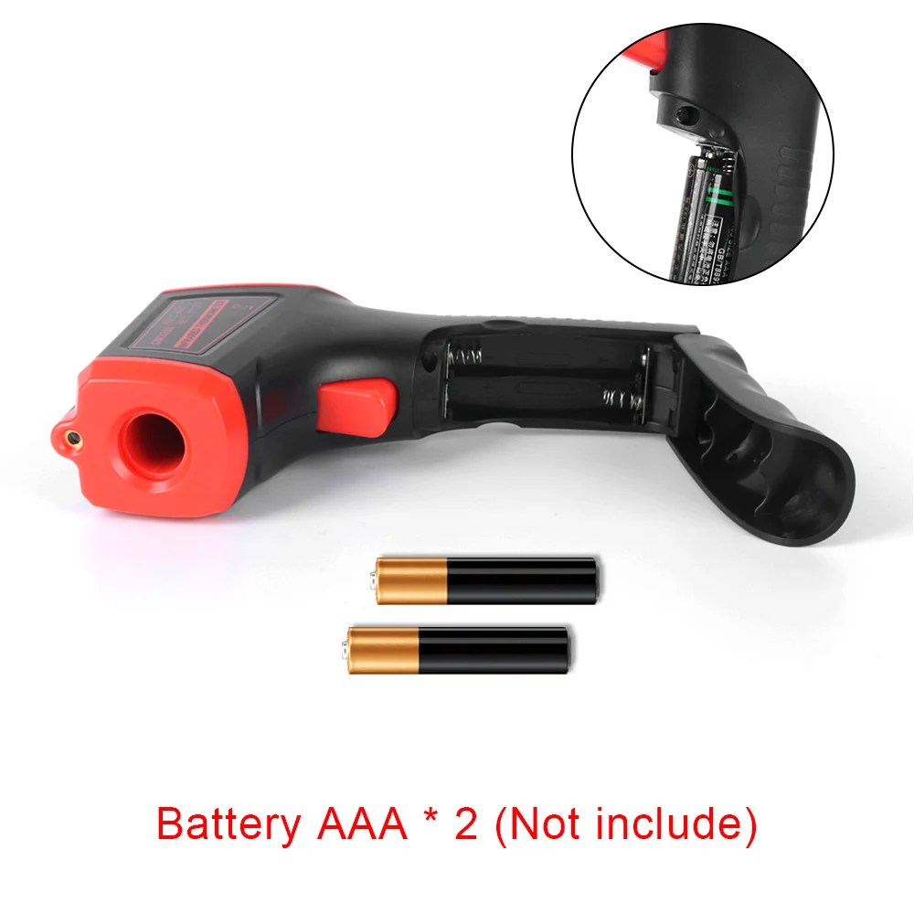 NonContact kızılötesi termometre LCD endüstriyel elektronik termometre dijital lazer sıcaklık ölçer Gun pirometre lazer noktası - AliExpress 15 - Görsel 3