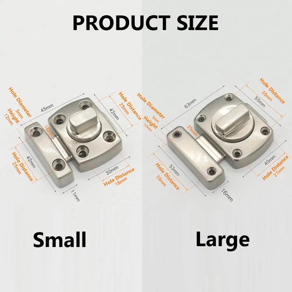 Evrensel dolap kapı gizlilik mandalı mobilya kapı cıvata sürgülü kapı kilidi cıvata güvenlik sürgülü çinko alaşımlı kilit kapısı mandalı - AliExpress - Görsel 6