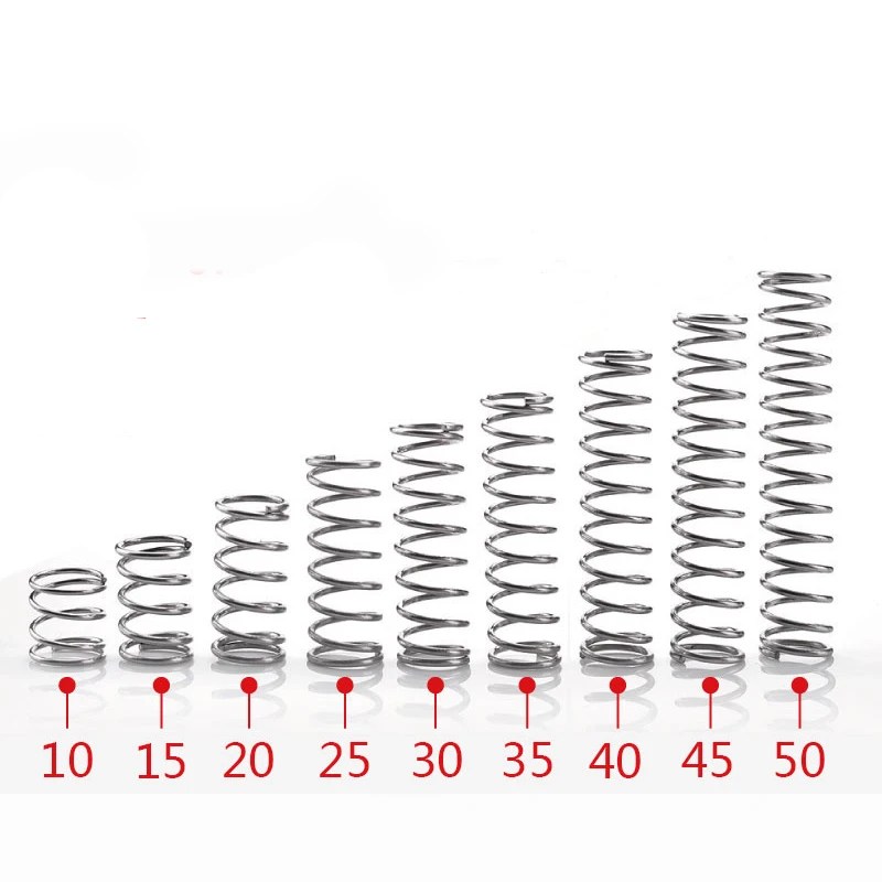 10 adet SS304 paslanmaz çelik sıkıştırma yayı kalınlığı 0.2mm 0.25mm 0.3mm Mini bahar ev bakım araçları aksesuarları - AliExpress - Görsel 3