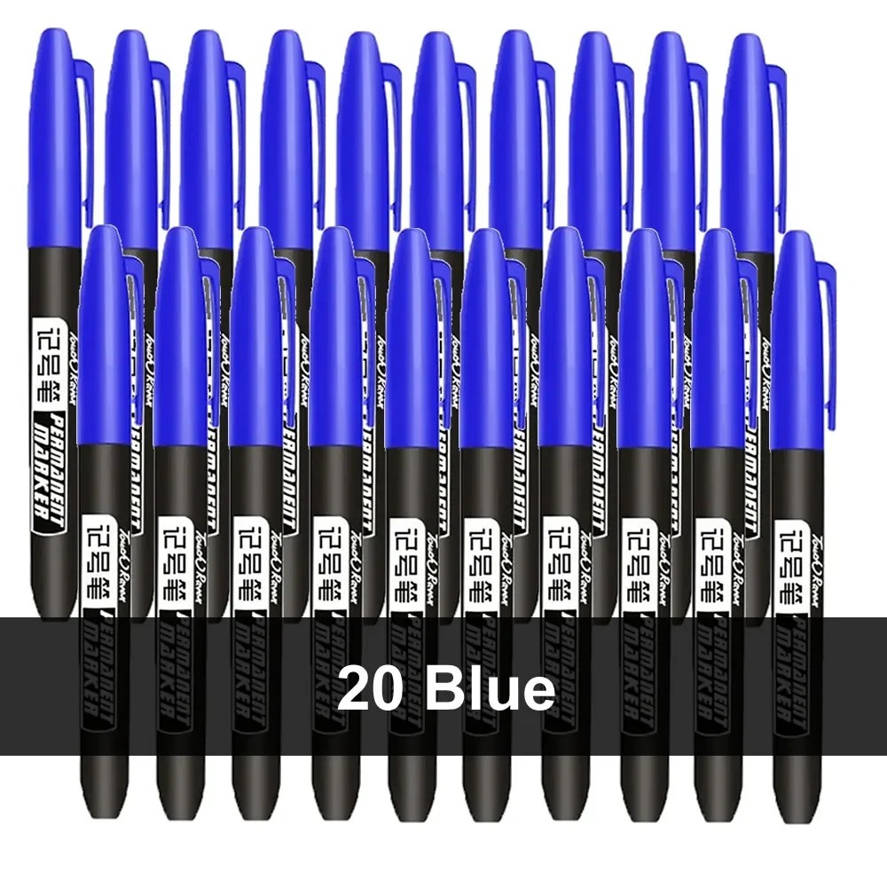 6 adet kalıcı işaretleme kalemi Manga çizim İşaretleyiciler siyah mavi kırmızı su geçirmez mürekkep kroki kalemler kırtasiye sanat okul malzemeleri - AliExpress - Görsel 17