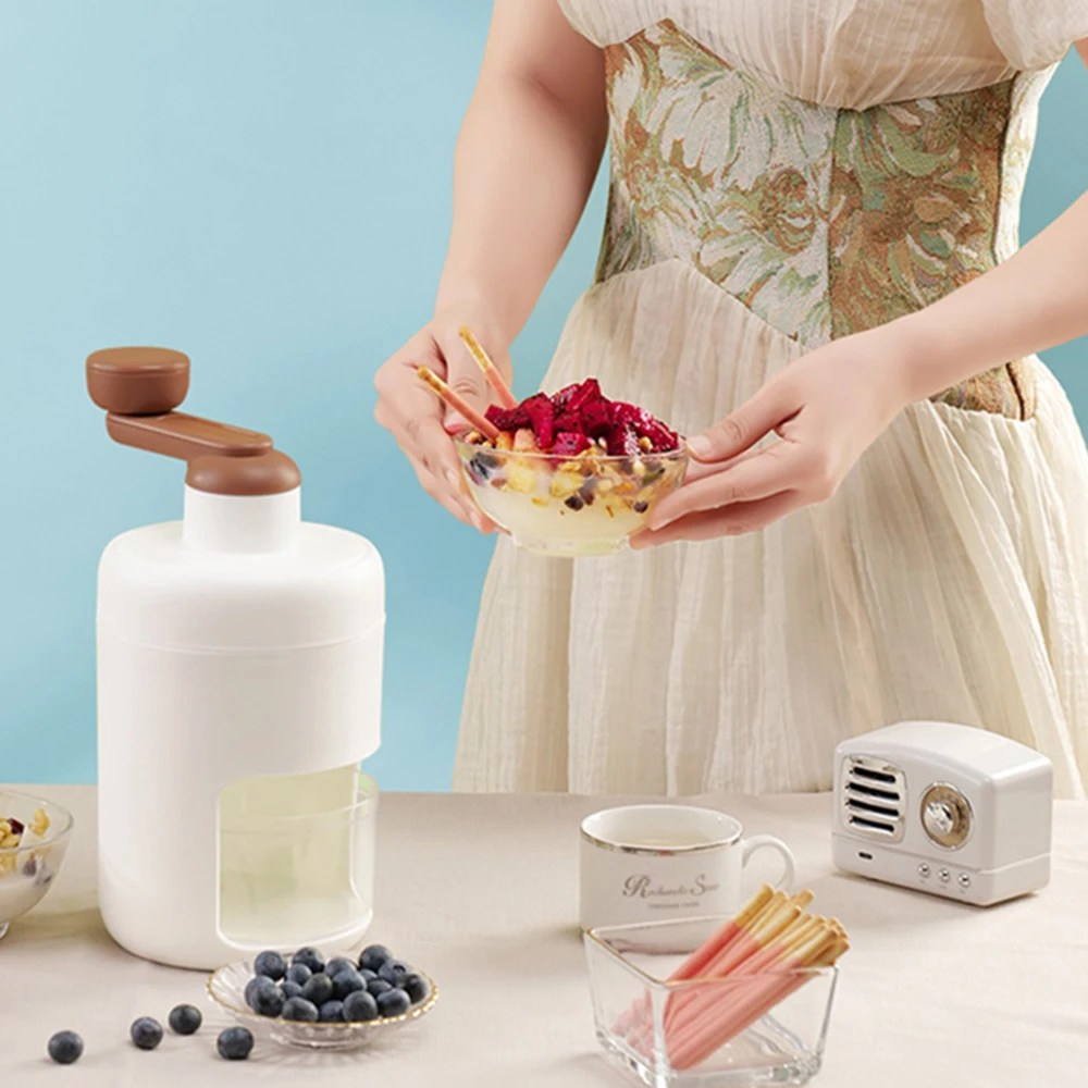DIY ev elle çalıştırılan Traşlı buz milk shake yapma smoothie makinesi mutfak el buz kırıcı Mein mein buz Traşlı buz - AliExpress - Görsel 3