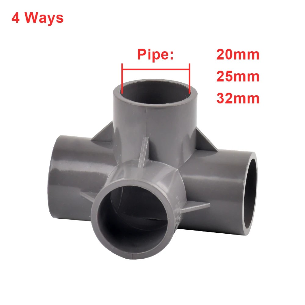 İç Çapı 20 25 32mm PVC boru konnektörü Düz Dirsek Tee Su Borusu Adaptörü Ev DIY Tüp 3 4 5 6 Yollu - AliExpress - Görsel 24