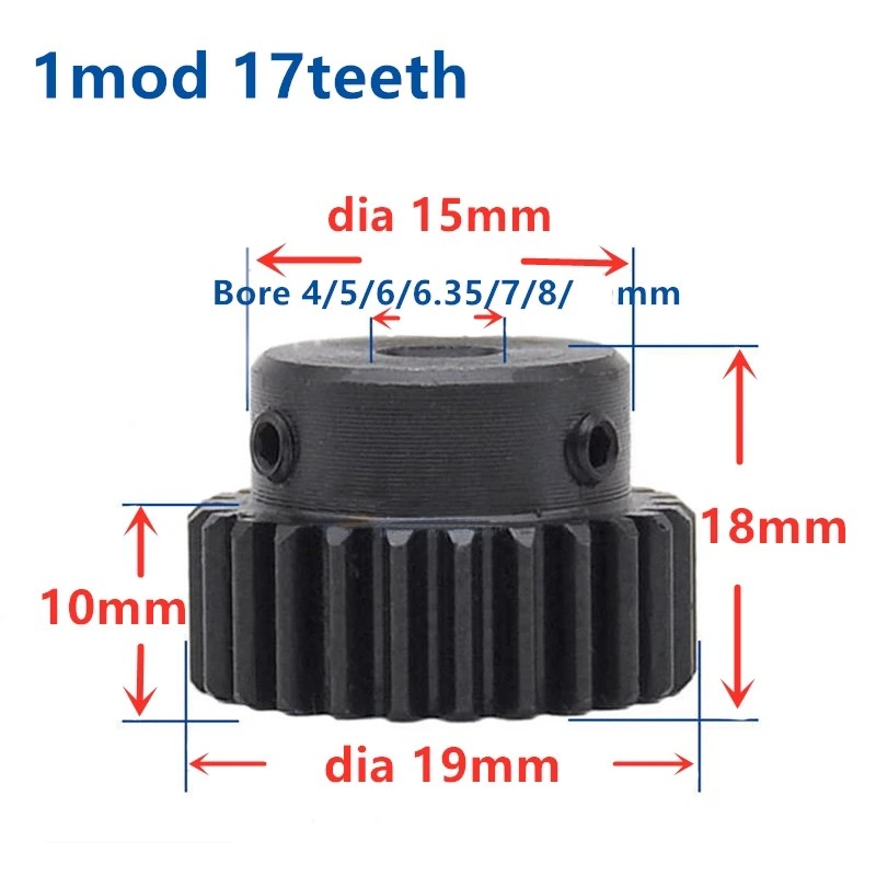 2 adet 1mod dişli raf 10*10*500mm + 2 adet 1mod 17 diş pinyon 45 çelik dişli Metal dişli raf ve pinyon - AliExpress - Görsel 2