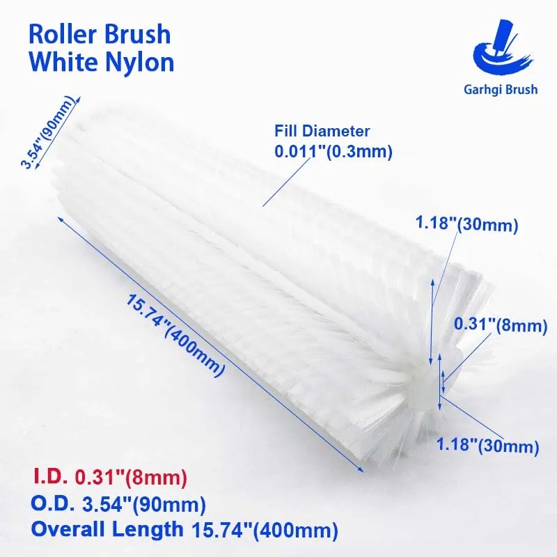 Temizleme Rulo Fırçaları Beyaz Naylon Tel Süpürme Döner Silindirik Parlatma Güneş Paneli Yiyecek İçecekleri Sanayi Toz Giderme - AliExpress - Görsel 29