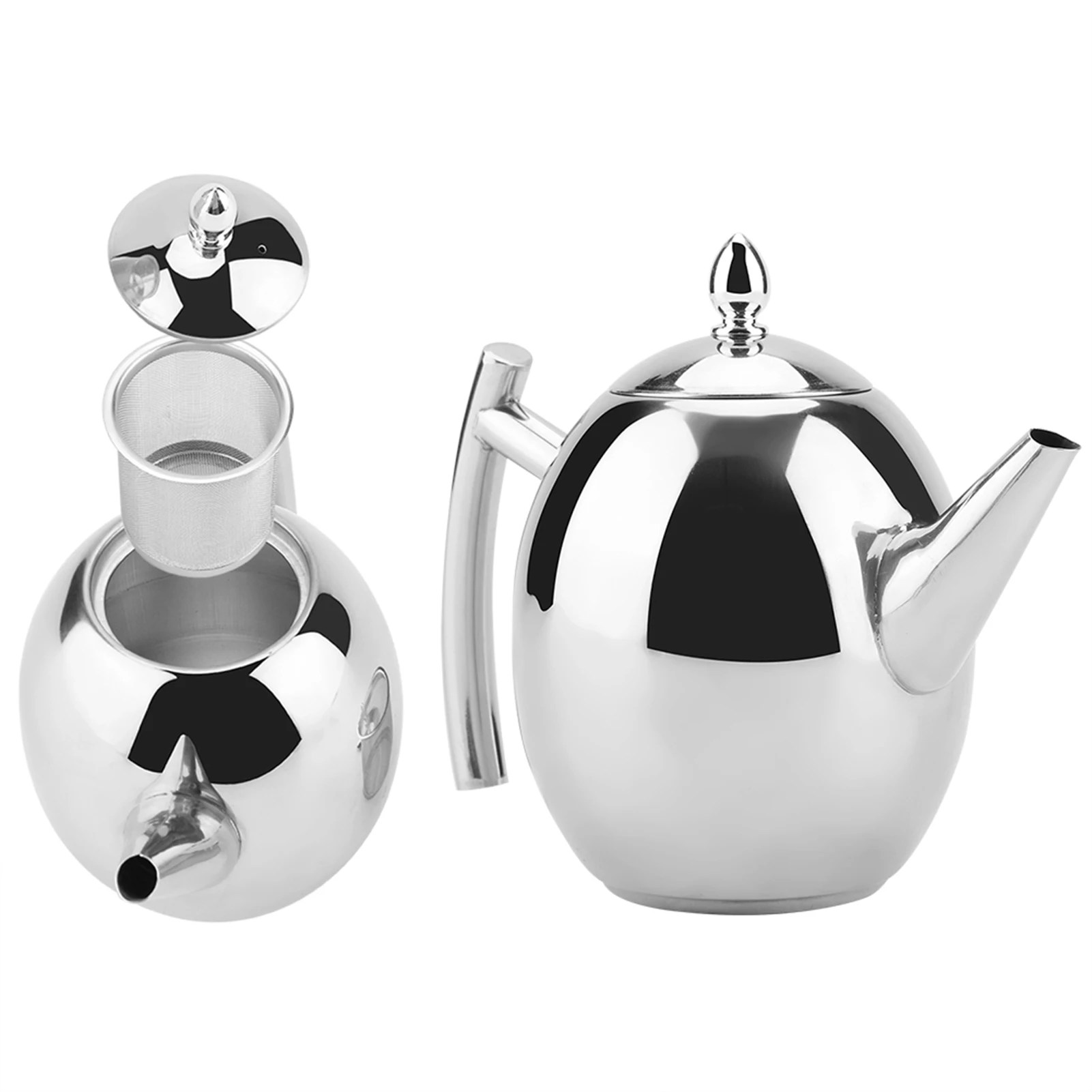 Paslanmaz çelik su ısıtıcısı paslanmaz çelik demlik çay kahve su ısıtıcısı konteyner ile çıkarılabilir örgü filtre kahve su ısıtıcısı - AliExpress - Görsel 6