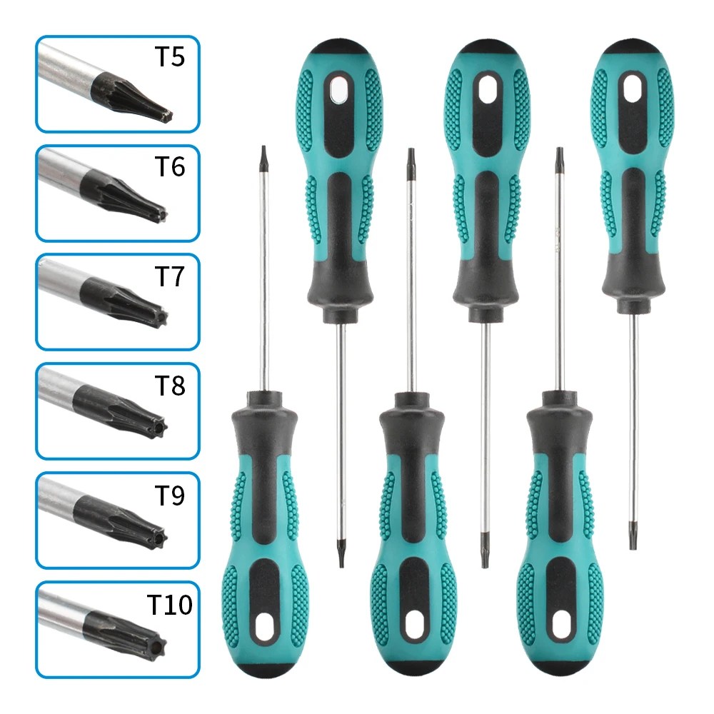 Manyetik Torx Tornavida Setleri Hassas T5 T6 T7 T8 T9 T10 T15 T20 T25 T27 T30 Torx Güvenlik Kontrol Cihazı Tamir El Aleti Kiti - AliExpress - Görsel 2