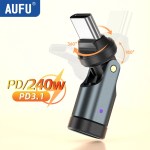 AUFU PD240W OTG USB C Tip C Adaptörü 540 Rotasyon Tip-C Erkek Kadın Dönüştürücü Macbook Xiaomi Samsung için OTG Konektörü - AliExpress 202192403