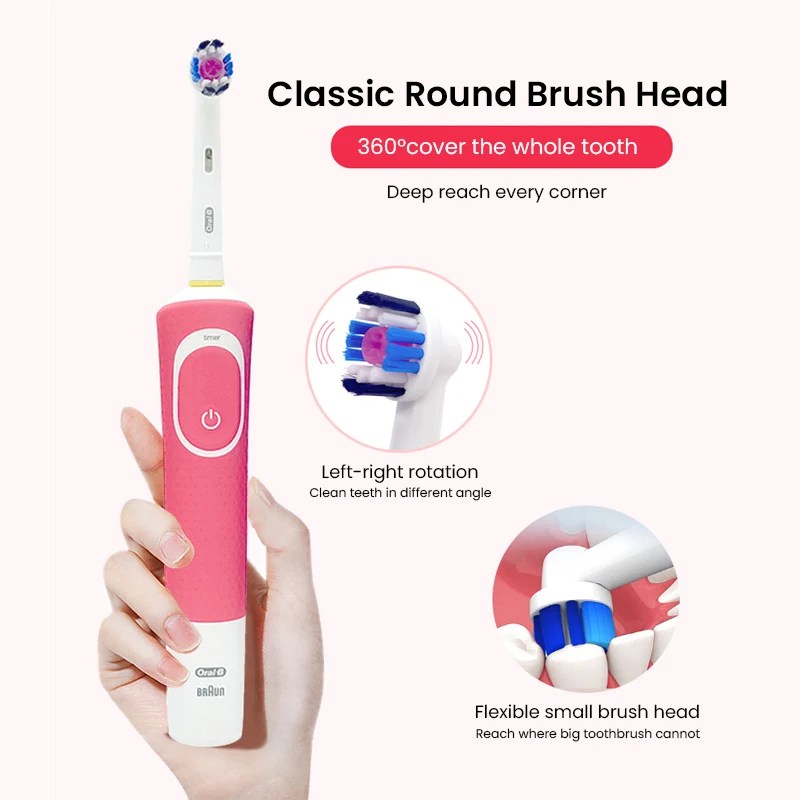 Oral B D100 Elektrikli Diş Fırçası 2D Canlılık Temizleme Diş Fırçası Su Geçirmez Elektronik Diş Fırçası Endüktif Şarj Zamanlayıcı Ile - AliExpress 6 - Görsel 2