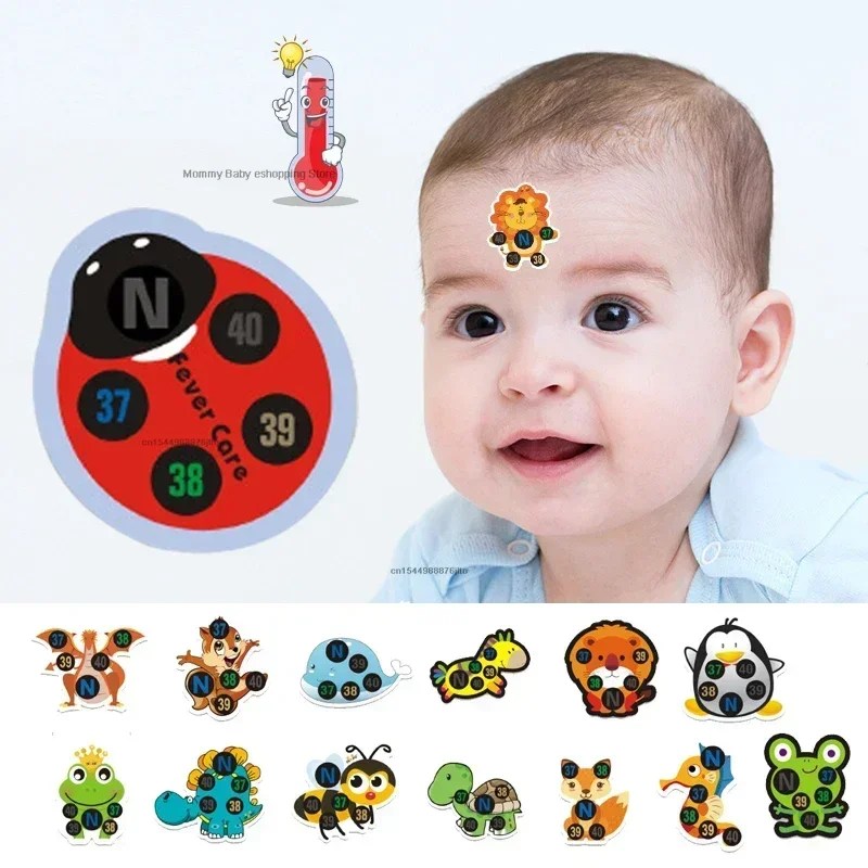 5/10 adet yeniden kullanılabilir çocuk alın sıcaklık etiketi termometre LCD dijital ekran sıcaklık etiketi çocuklar için bebek bakım araçları - AliExpress 1501