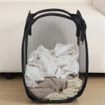 1pc-katlama kirli çamaşır sıralama sepeti yıkama FrameBathroomCloth MeshStorage BagFrame kova LaundryOrganizers çanta - AliExpress 15
