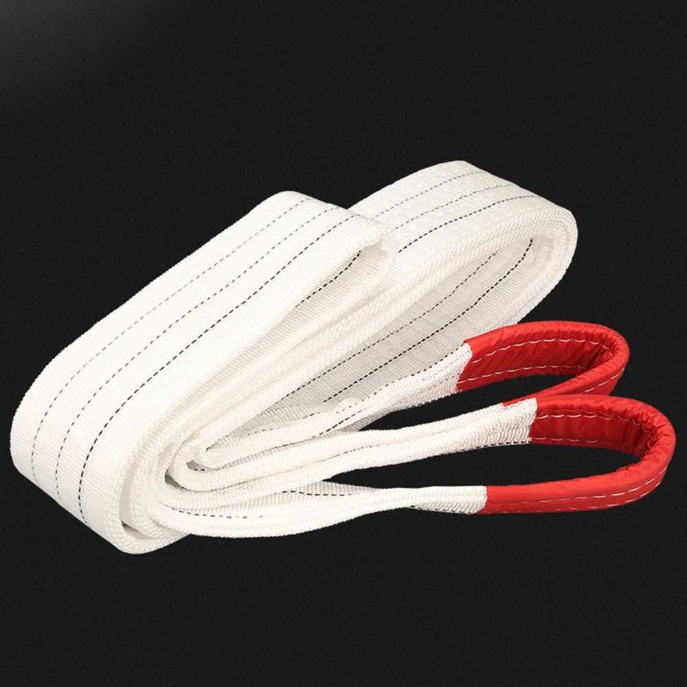 1 Ton 5 m 3 m 2 m 1 m Endüstriyel Kaldırma Kemeri Aşınmaya Dayanıklı Beyaz Düz Kaldırma Kemeri Römork Sling Vinç Kaldırma Kargo Polyester - AliExpress - Görsel 2