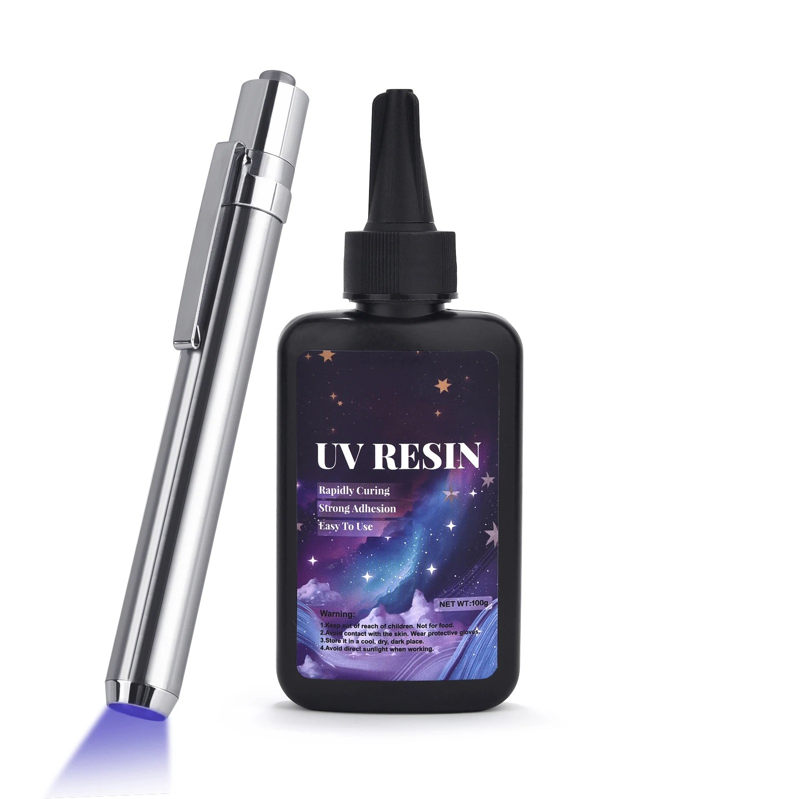 UV Yapıştırma ve Kaynak Tutkal Seti Cam, Metal, Ahşap, Taş, Seramik Yapıştırma için Siyah Işıklı Çabuk Kuruyan Süper Yapıştırıcı UV Tutkal - AliExpress - Görsel 7