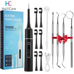 Elektrik Sonic titreşim diş ölçekleyici diş beyazlatma plak matematik kahve duman lekeleri Tartar kaldırma diş fırçası temiz - AliExpress 6