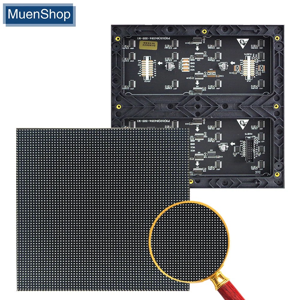 P3 iç mekan LED ekran modülü 192x192mm 64x64dots 1 / 32 tarama - AliExpress - Görsel 1