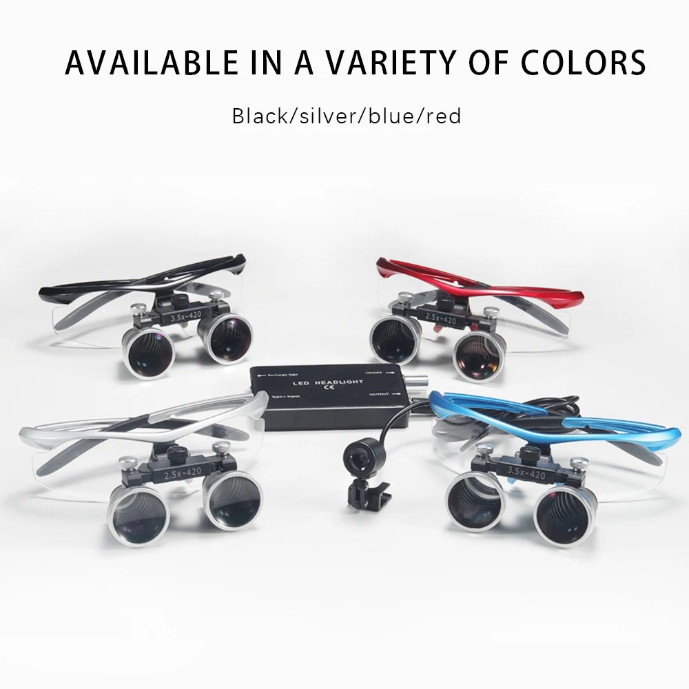 Diş hekimliği dürbün büyüteç 2.5X Dental Ultra hafif optik Loupes diş cerrahi için 320-420mm büyüteç - AliExpress 66 - Görsel 5