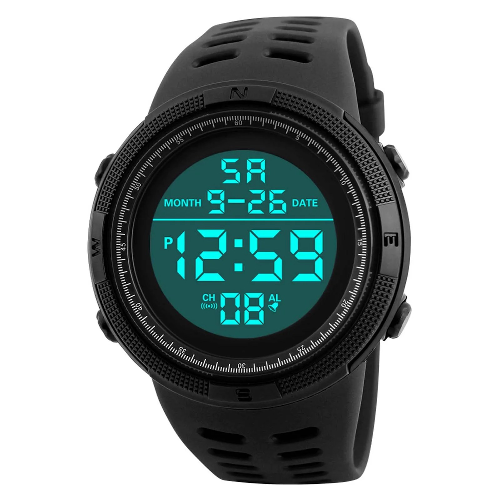 Erkek spor saat çok fonksiyonlu askeri spor saat su geçirmez ışık LED dijital çocuklar izle büyük arama öğrenci elektronik saat - AliExpress - Görsel 8