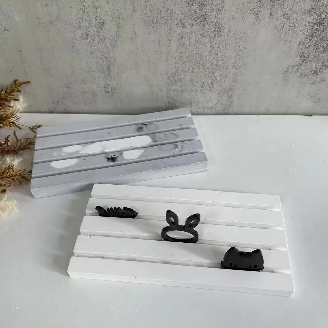 Büyük dikdörtgen halka depolama tutucu tepsi silikon kalıp alçı çimento silikon kalıp s beton - AliExpress