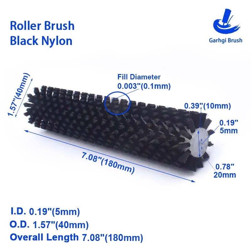 Temizleme Rulo Fırçaları Beyaz Naylon Tel Süpürme Döner Silindirik Parlatma Güneş Paneli Yiyecek İçecekleri Sanayi Toz Giderme - AliExpress - Görsel 7