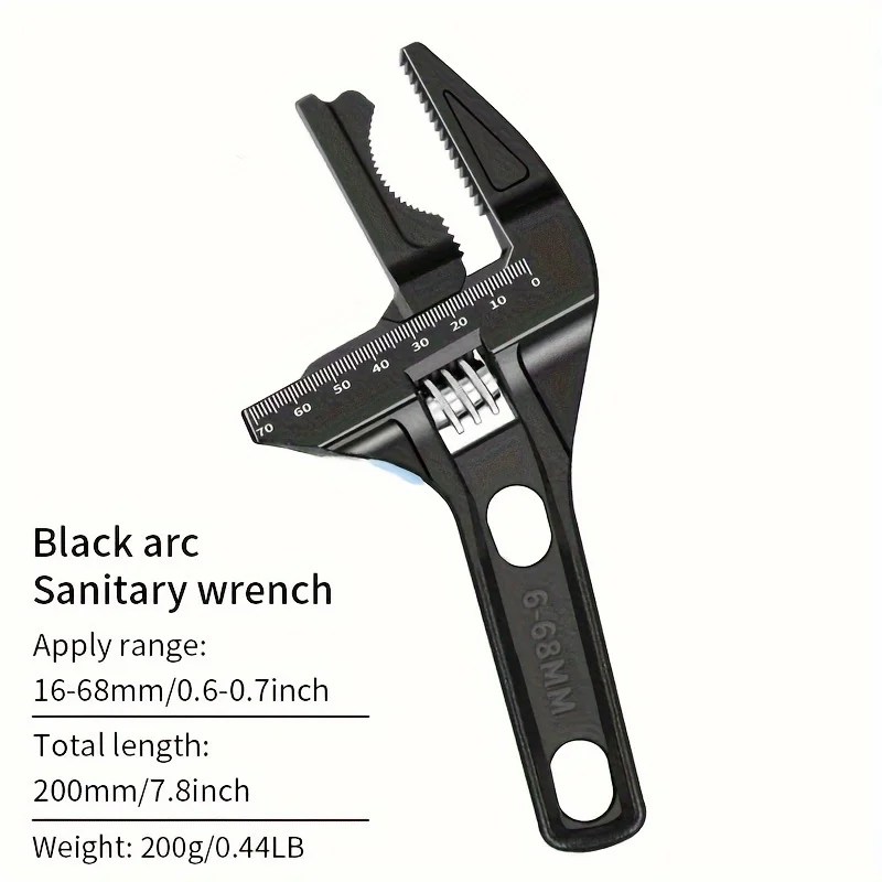 Siyah 16-68mm ayarlanabilir banyo anahtarı-yerden tasarruf ve çok fonksiyonlu - AliExpress 1420