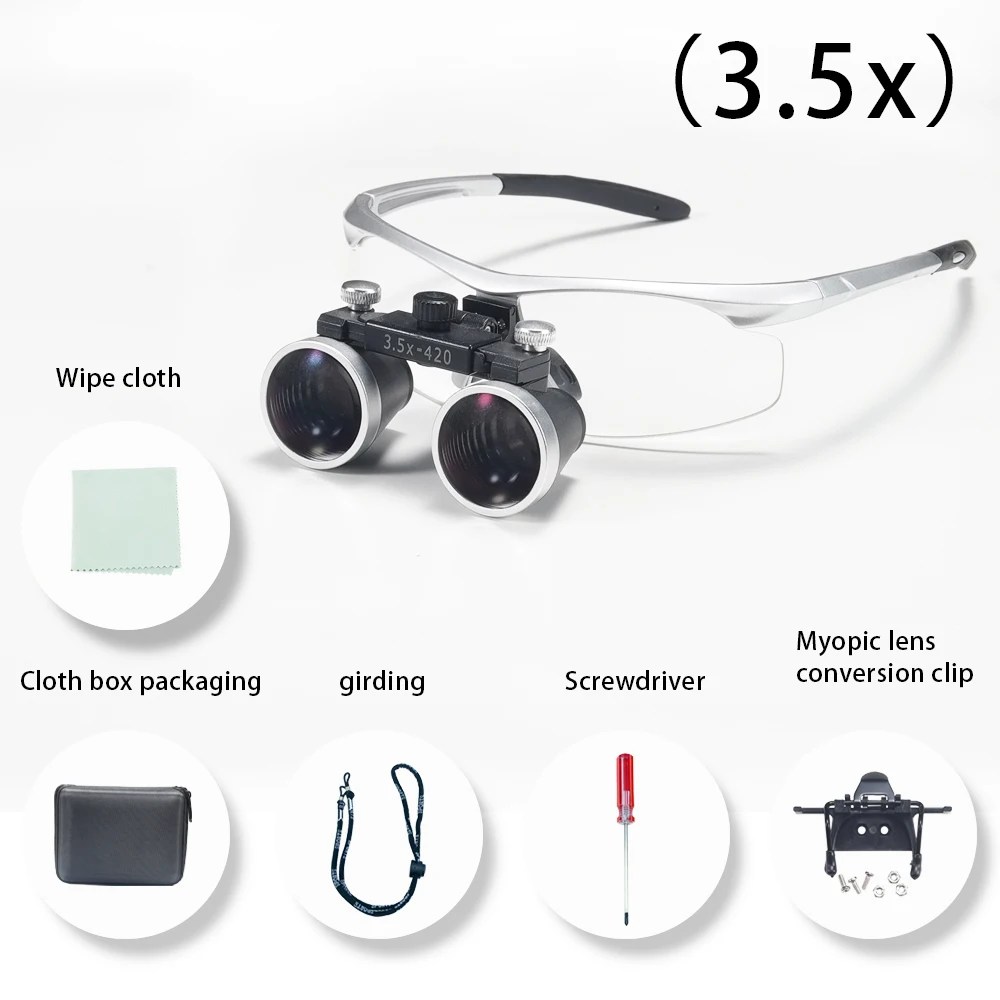 Diş hekimliği dürbün büyüteç 2.5X Dental Ultra hafif optik Loupes diş cerrahi için 320-420mm büyüteç - AliExpress 66 - Görsel 14