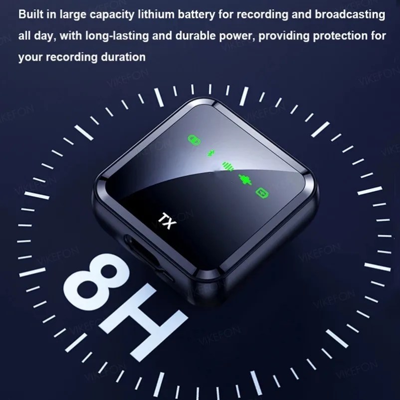 Kablosuz Yaka Mikrofonu Sistemi Bluetooth Ses Video Ses Kaydı Mikrofon iPhone Android Cep Telefonu Röportaj Kamerası için - AliExpress - Görsel 3