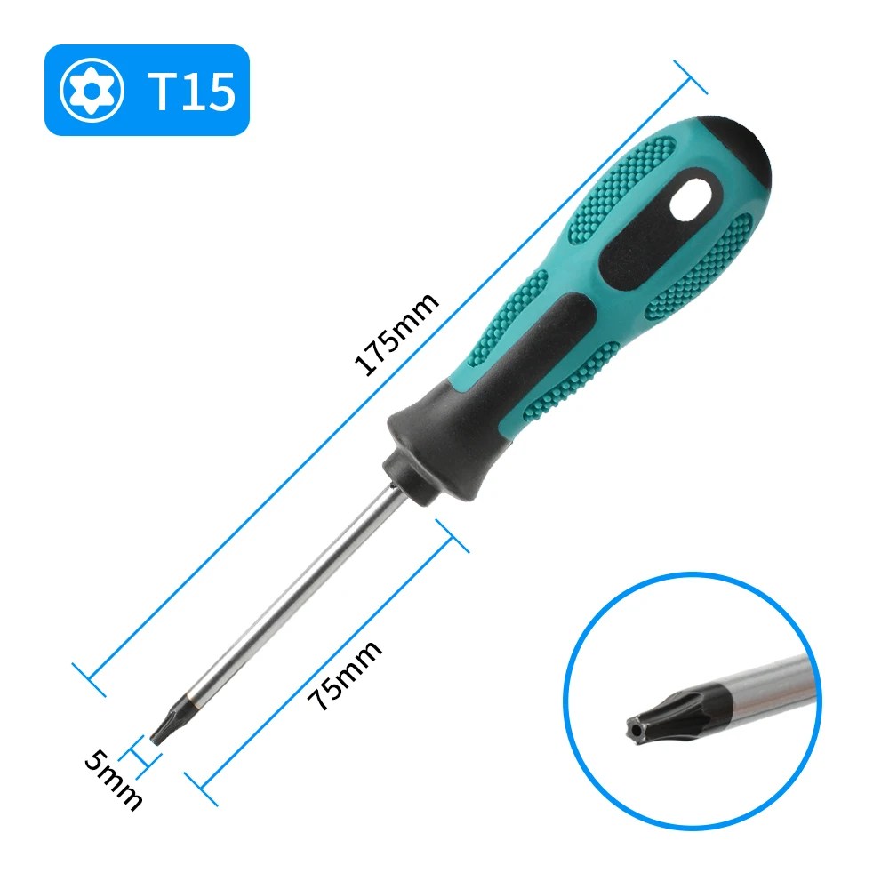 Manyetik Torx Tornavida Setleri Hassas T5 T6 T7 T8 T9 T10 T15 T20 T25 T27 T30 Torx Güvenlik Kontrol Cihazı Tamir El Aleti Kiti - AliExpress - Görsel 9