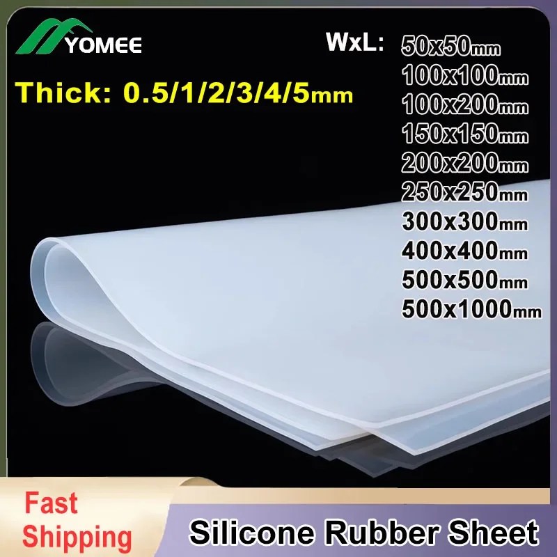 Yarı Saydam Silikon Kauçuk Levha Yüksek Sıcaklık Dayanımı Silika Jel Plaka 50x50-500x1000mm - AliExpress 13 - Görsel 1