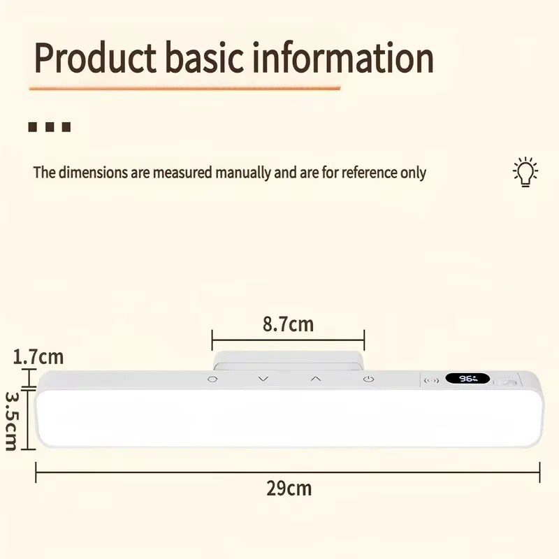 Dokunmatik Masa Lambası Manyetik Masa Lambası Okuma Dolabı Aynası için Dahili Şarj Edilebilir Pil Başucu Şarj Edilebilir Gece Lambaları - AliExpress 39 - Görsel 6