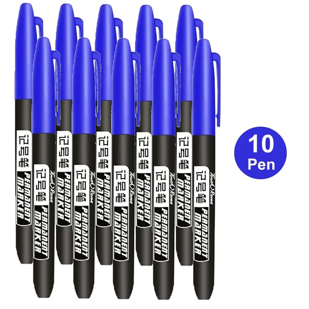 6 adet kalıcı işaretleme kalemi Manga çizim İşaretleyiciler siyah mavi kırmızı su geçirmez mürekkep kroki kalemler kırtasiye sanat okul malzemeleri - AliExpress - Görsel 9