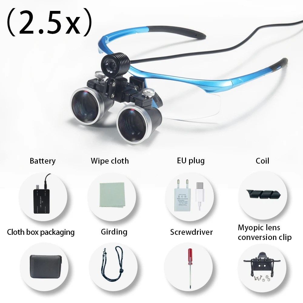 Diş hekimliği dürbün büyüteç 2.5X Dental Ultra hafif optik Loupes diş cerrahi için 320-420mm büyüteç - AliExpress 66 - Görsel 22