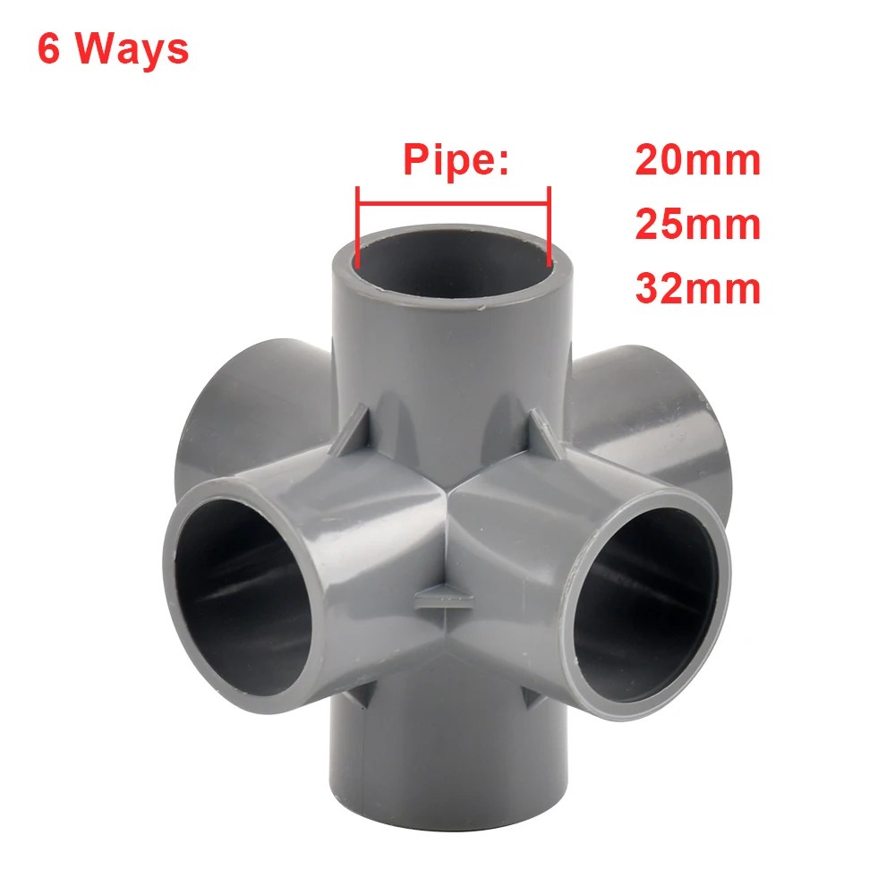 İç Çapı 20 25 32mm PVC boru konnektörü Düz Dirsek Tee Su Borusu Adaptörü Ev DIY Tüp 3 4 5 6 Yollu - AliExpress - Görsel 19